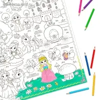 Раскраска - гигант для девочек &laquo;Страна чудес и волшебства&raquo;, 59&times;84 см