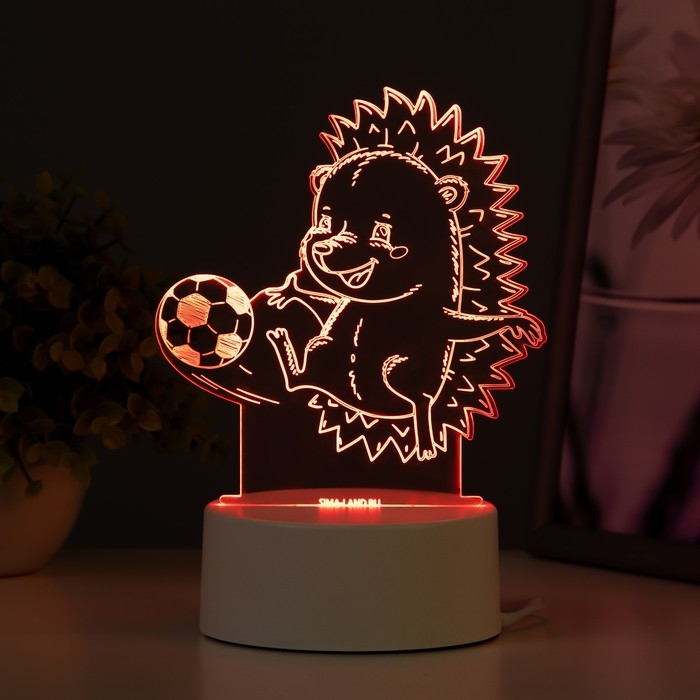Светильник Светильник "Ежик футболист" LED RGB от сети 14,7х9,5х14,8 см RISALUX