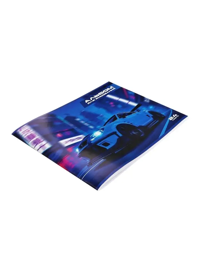 Альбом для рисования Calligrata А4, 24 листа, на скрепке, обложка из мелованной бумаги, МИКС