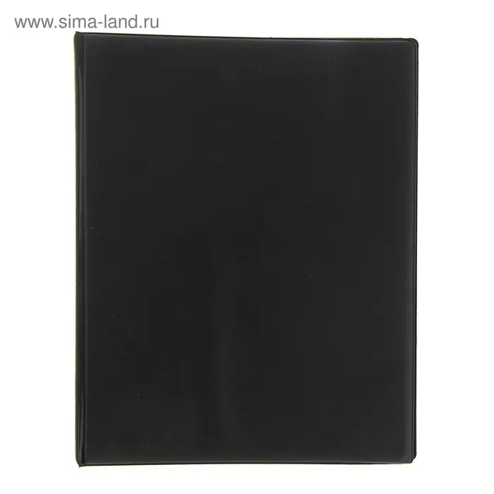 Тетрадь на кольцах Calligrata A5, 80 листов, в клетку, обложка ПВХ, чёрная