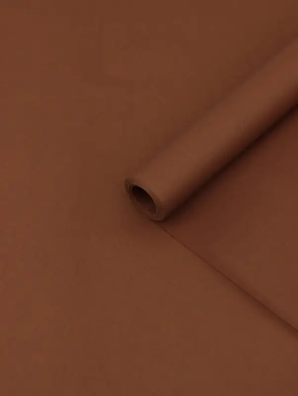 Бумага упаковочная крафт, двусторонняя, кофейный, 0.68&times;10&plusmn;5% м
