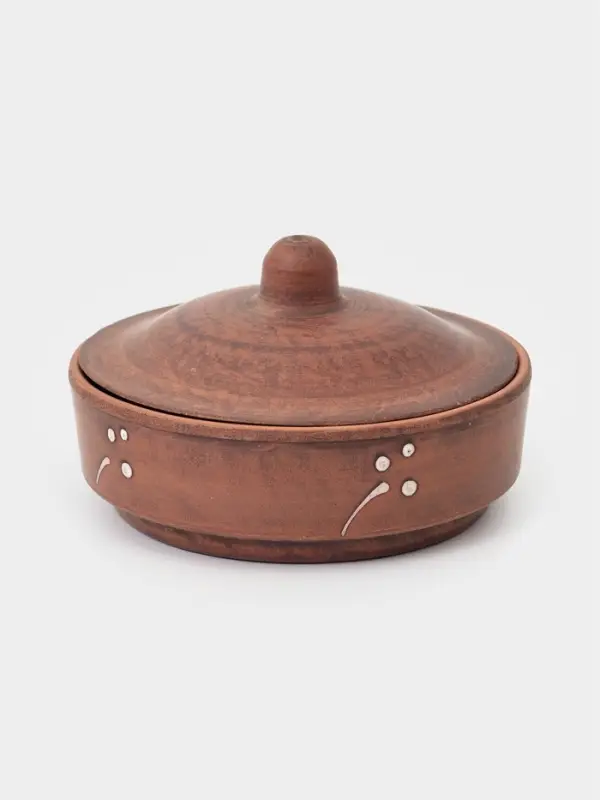 Блюдо для запекания с крышкой &laquo;Одуванчик&raquo;, 250 мл, красная глина