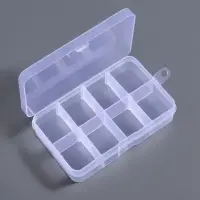 Органайзер для хранения мелочей, 8 ячеек, 10.6&times;6.5&times;2.3 см, прозрачный