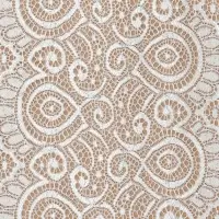 Кружевная эластичная ткань &laquo;Павлин&raquo;, 180 мм, 23&plusmn;1 м, белая