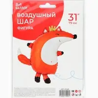 Воздушный шар фольгированный 31" &laquo;Лиса в короне&raquo;