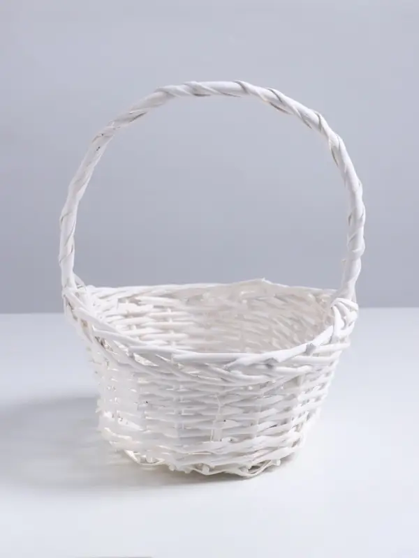 Корзина плетёная 27&times;23&times;12&times;9&times;28 см, ива, белая