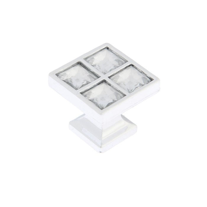 Ручка-кнопка CAPPIO, 27х27 мм, цвет хром, 8 шт. Ручка-кнопка CAPPIO, 27х27 мм, цвет хром, 8 шт.