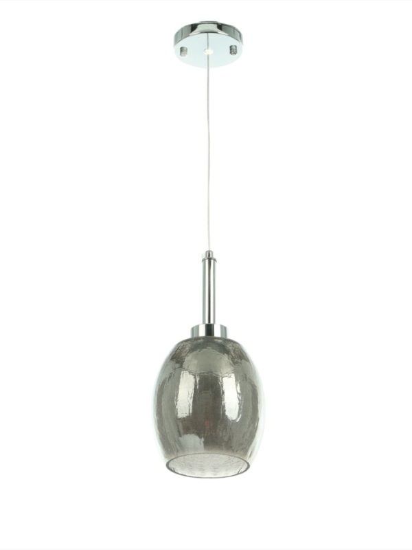 Светильник «Кейти» 1х40Вт Е27 серебро 14х14х29,5+100см