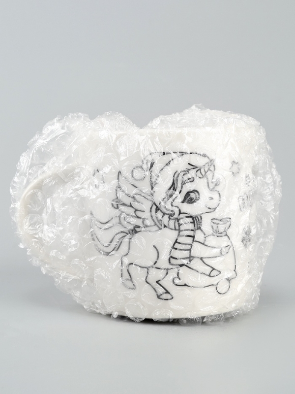 Кружка под роспись «Веселого Нового года» Единорог и Снегурочка 300 мл Кружка под роспись «Веселого Нового года» Единорог и Снегурочка 300 мл