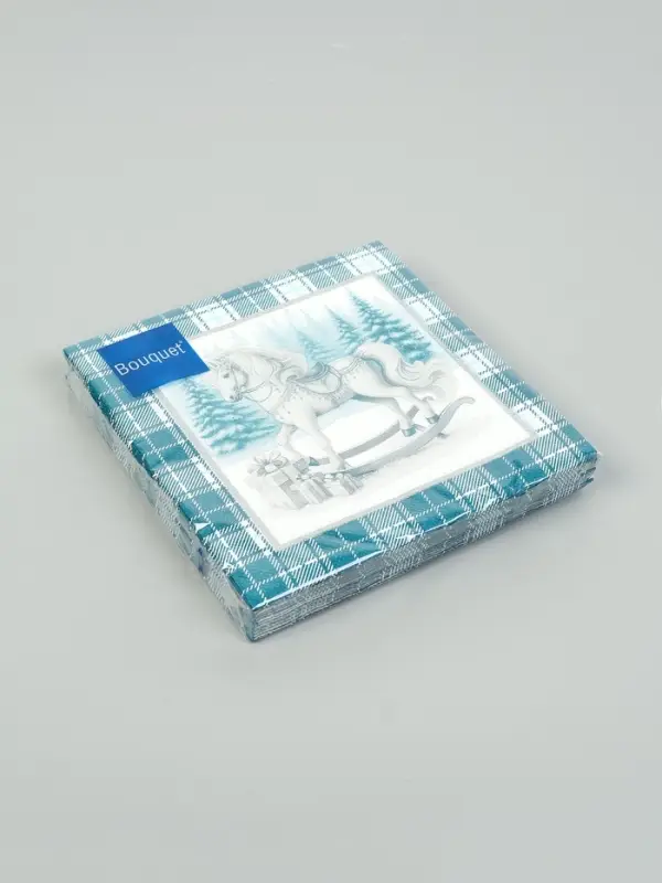 Салфетки бумажные трёхслойные «Скатерть с лошадью на зеленом», 33х33, 20 шт Салфетки бумажные трёхслойные «Скатерть с лошадью на зеленом», 33х33, 20 шт