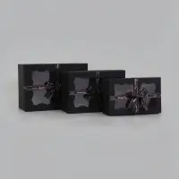 Набор подарочных коробок 3 в 1, прямоугольные с окном 23&times;16&times;9.5 21&times;14&times;8.0 19&times;12&times;6.5 см
