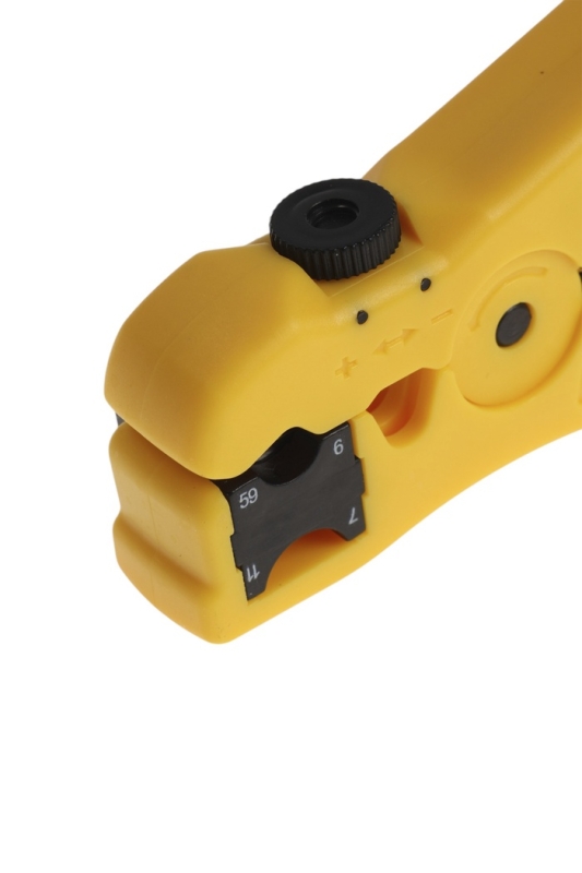 Стриппер ТУНДРА, для зачистки и обрезки витой пары, коаксиального кабеля RG-59/7/9/11 Стриппер ТУНДРА, для зачистки и обрезки витой пары, коаксиального кабеля RG-59/7/9/11