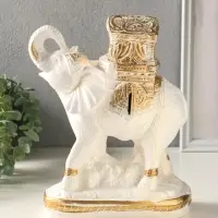 Копилка для денег &laquo;Слон Богатство&raquo;, гипс, белый, 29&times;21&times;9 см