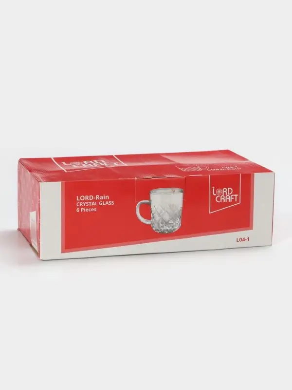 Набор кружек Lord-Rain, 170 мл, 6 шт., стекло, прозрачный