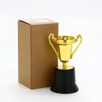Кубок призовой, пластиковый, 13.2&times;7.1&times;7.1 см, цвет золотой