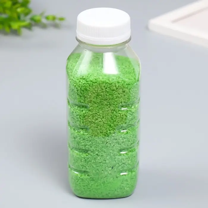 Песок цветной в бутылках "Салатовый" 500 гр