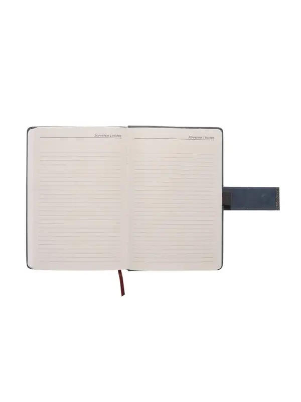 Ежедневник недатированный формат А5, с хлястиком, 112л, линия, пвх, Синий Ежедневник недатированный формат А5, с хлястиком, 112л, линия, пвх, Синий