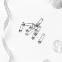 Булавки английские, 22 мм, 20 шт, цвет серебряный Булавки английские, 22 мм, 20 шт, цвет серебряный