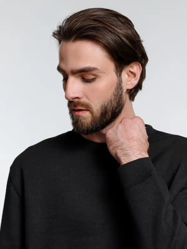 Свитшот унисекс Delta, черный, размер S