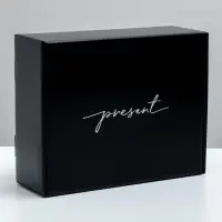 Коробка подарочная двухсторонняя складная, упаковка, &laquo;Present&raquo;, 27&times;21&times;9 см