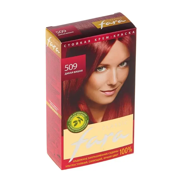 Краска для волос Fara Classic, тон 509, дикая вишня, 160 г