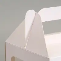 Кондитерская упаковка, коробка с окном, белая, 13&times;13&times;16 см