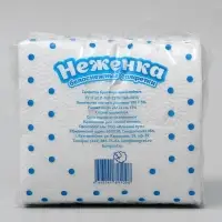 Салфетки бумажные «Неженка», 24×24 см, 1 слой, 100 шт., белые