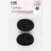 Термоаппликация Clt, 4.6×3.3 см, чёрная