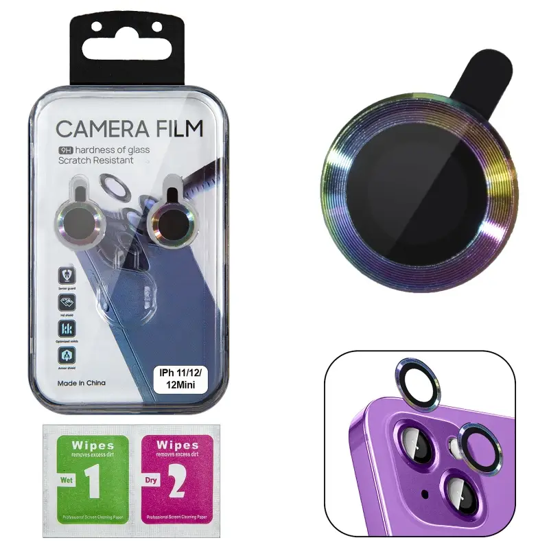 Защитное стекло для камеры iPhone 11/12/12 Mini градиент