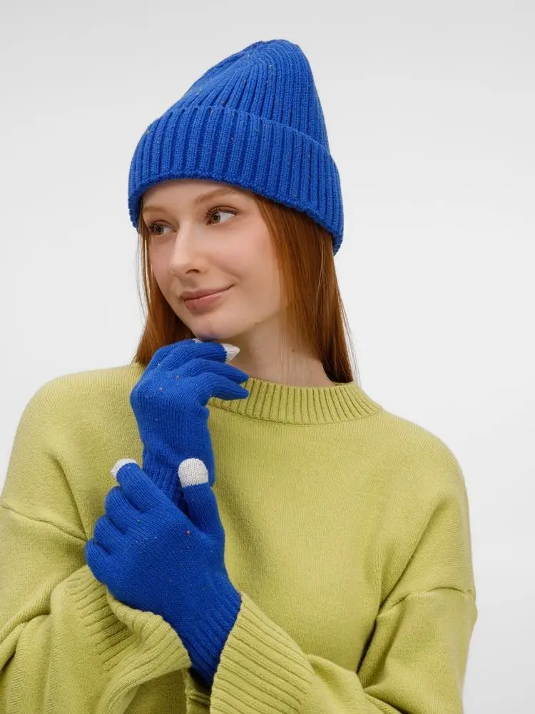 Перчатки сенсорные Spotti Senso, синие, размер S/M