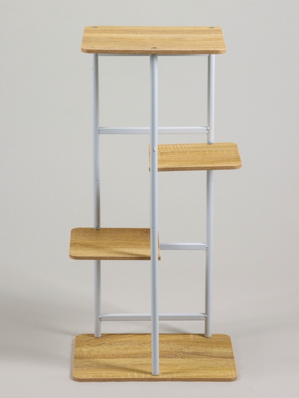 Подставка для цветов Greengo, 4 полки, 36 × 23 × 74 см, напольная, каркас металл, полки МДФ, белая Подставка для цветов Greengo, 4 полки, 36 × 23 × 74 см, напольная, каркас металл, полки МДФ, белая