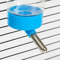 Поилка для клетки, 500 мл, 9&times;6.5&times;23 см, голубая