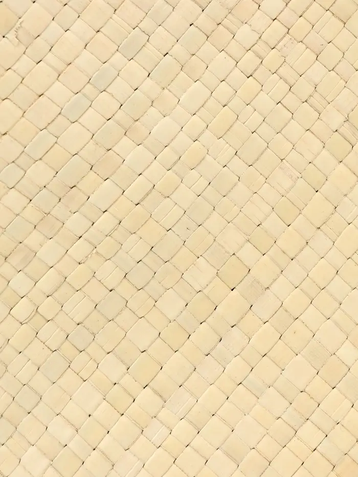 Сумка плетёная на застёжке из пандана, 35&times;12&times;40 см, бежево-чёрная