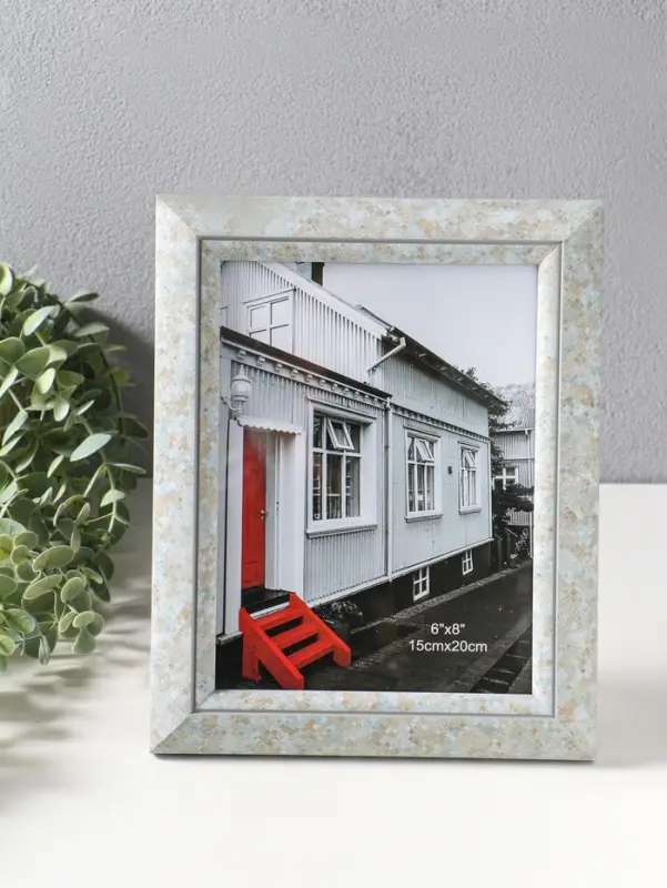 Фоторамка пластик 15х20 см "Марокканская мозаика" оттенки голубого 25х20х2 см