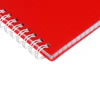 Блокнот А5 80л кл на гребне CANVAS Красный, пласт обл, бл офс