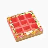 Коробка под 9 конфет с ячейками &laquo;8 марта&raquo; 14.5&times;14.5&times;3.5 см