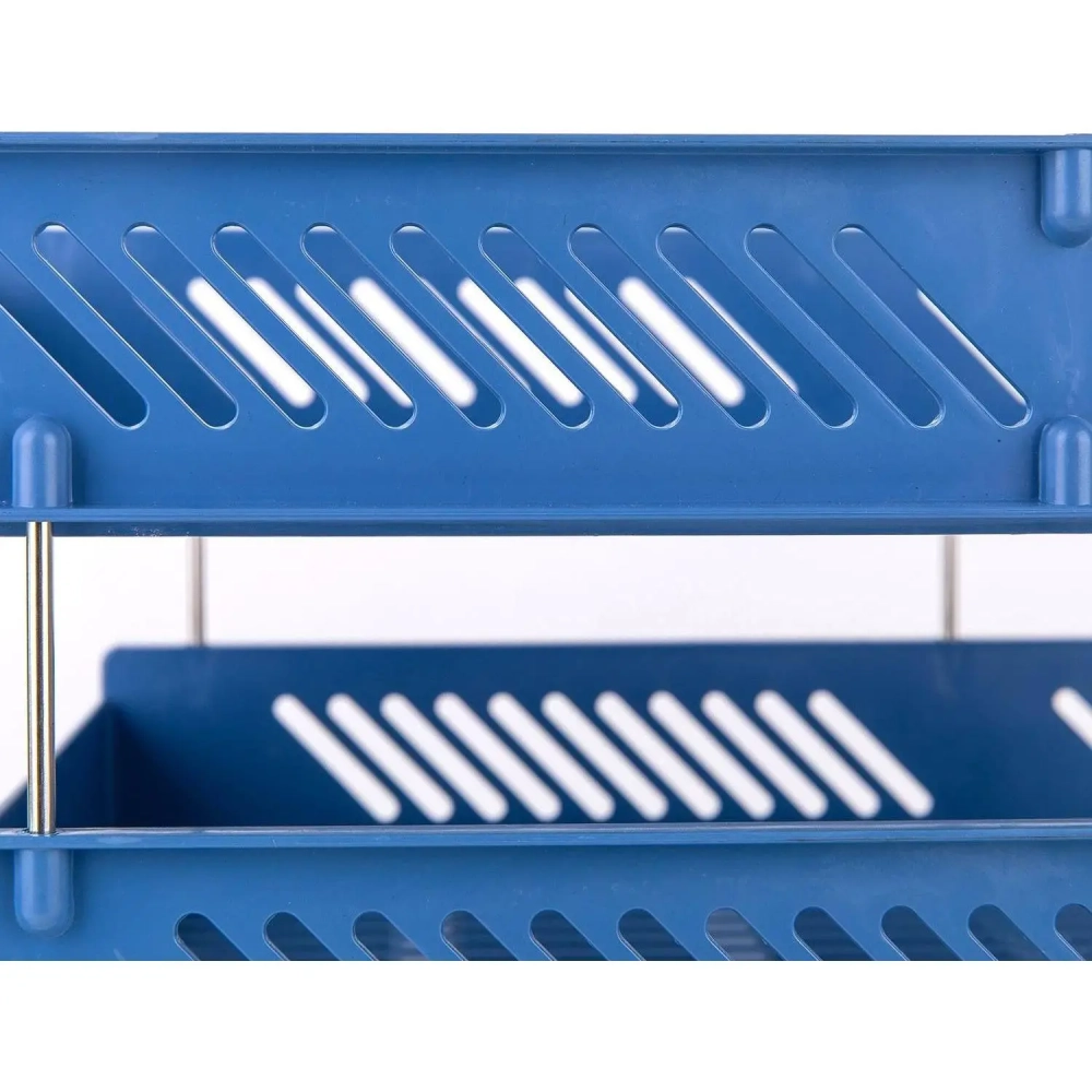 Лоток горизонтальный для бумаг Deli E9209 набор 3шт на металл.стерж синий