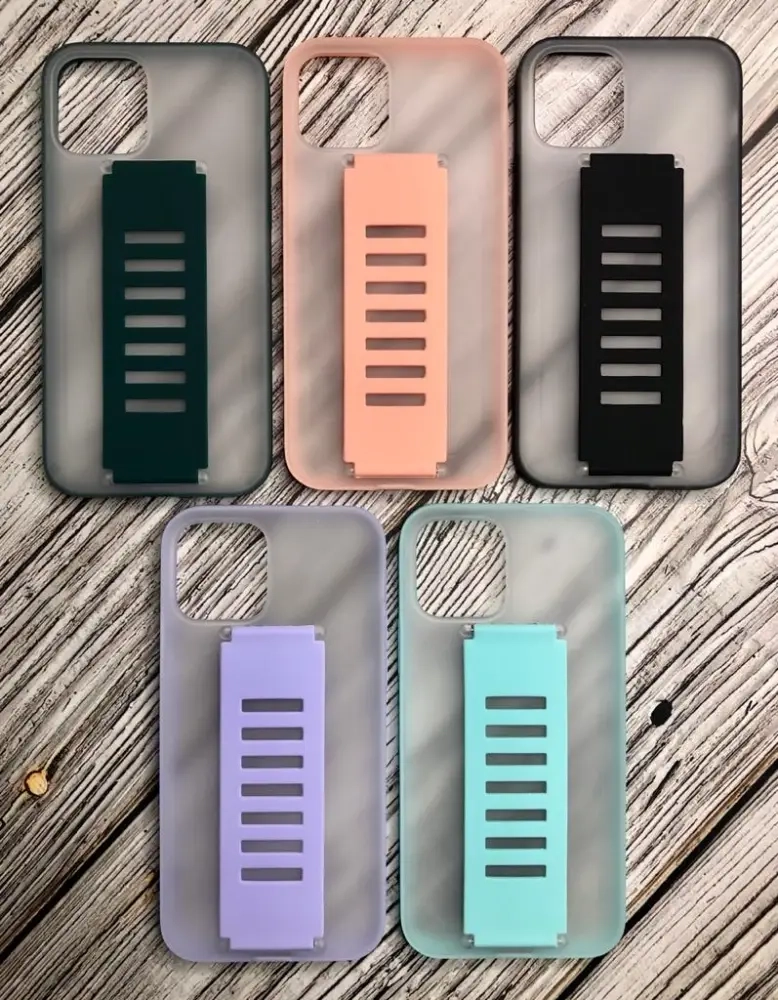 Чехол IPh 12 Pro Max с ремешком прозрачный