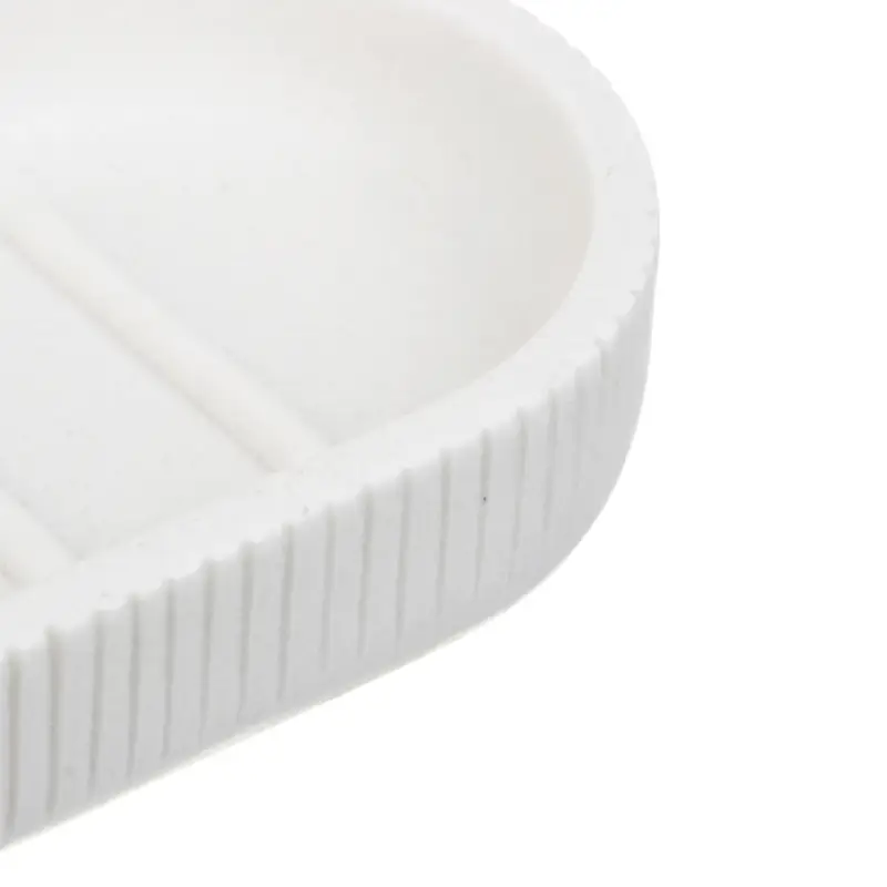 Мыльница тм VETTA Дакота, смола (полирезин), белый, 14x8,7x2,5см