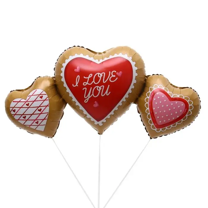 Воздушные шары фольгированные 45 Воздушные шары фольгированные 45" «Стильные сердца»