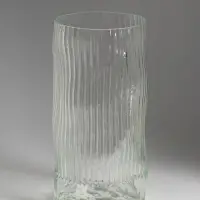 Ваза, h=30 см, d=14.5 см, стекло, прозрачная