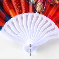 Веер пластик, текстиль "Бабочки и цветы" МИКС 23 см Веер пластик, текстиль "Бабочки и цветы" МИКС 23 см