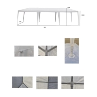 Шатёр туристический, 900×300 см, открытый, белый