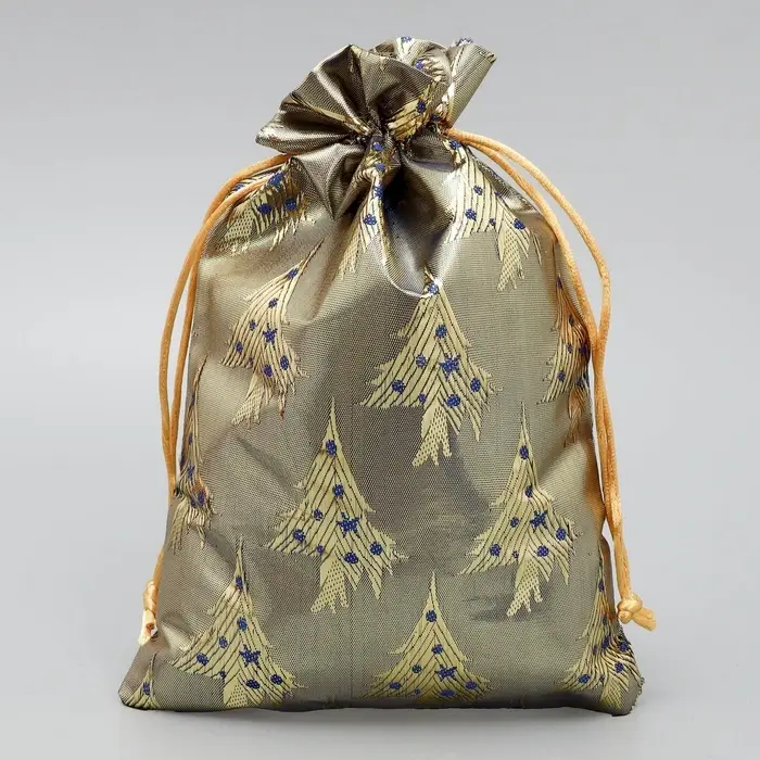 Мешочек подарочный парча &laquo;Новогодняя ночь&raquo;, 16&times;24 см &plusmn; 1.5 см