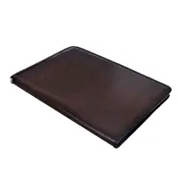 Папка деловая Calligrata &laquo;Люкс&raquo;, искусственная кожа, 360&times;260&times;30 мм, металлический прижим, коричневая