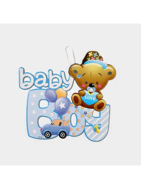Украшение на гендер пати &laquo;Подвеска Baby Boy&raquo;, 28.5&times;26 см, голубое