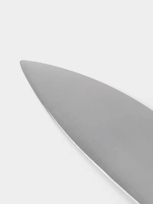 Нож кухонный шеф Sharp, лезвие 19.5 см, нержавеющая сталь, чёрная ручка