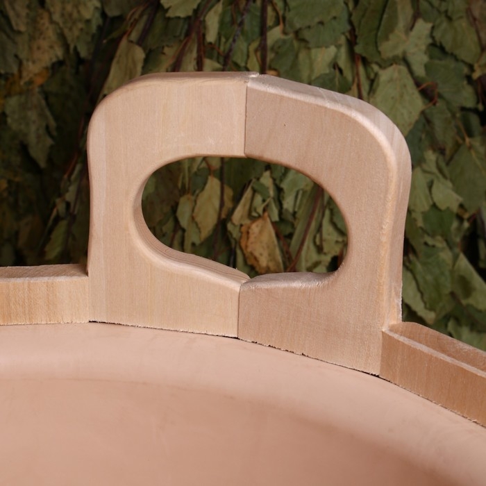 Шайка-таз из липы, 12 л, пластиковая вставка, ТЕРМО Шайка-таз из липы, 12 л, пластиковая вставка, ТЕРМО