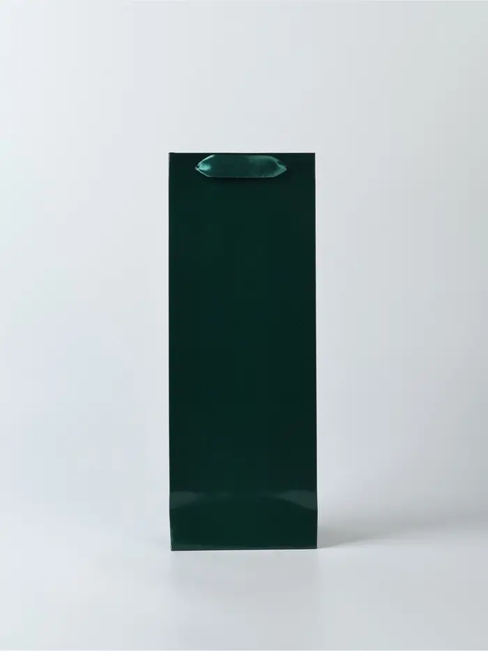 Пакет подарочный под бутылку, упаковка, &laquo;Изумруд&raquo;, 13&times;36&times;10 см