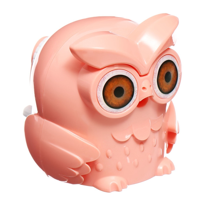 Точилка механическая с контейнером Сова Персиковая Точилка механическая с контейнером Сова Персиковая